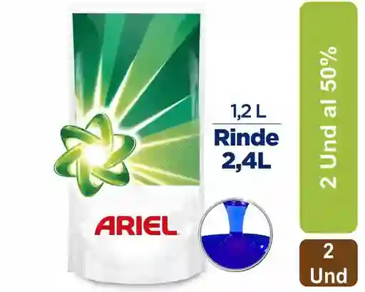 2 Und de Detergente Líquido Ariel Doble al 50%