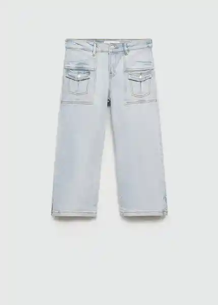 Pantalón Bowie Azul Talla 32 Mujer Mango