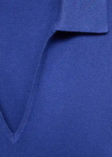 Top Moiso Azul Talla M Mujer Mango