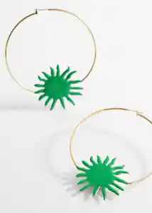Pendientes Anémona Oro Mujer Mango