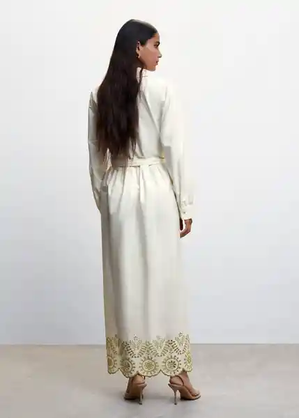 Vestido Shana-A Off White Talla XS Mujer Mango