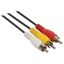 Cable Rca de Audio y Video Con Conectores Niquelados de 1.8 m
