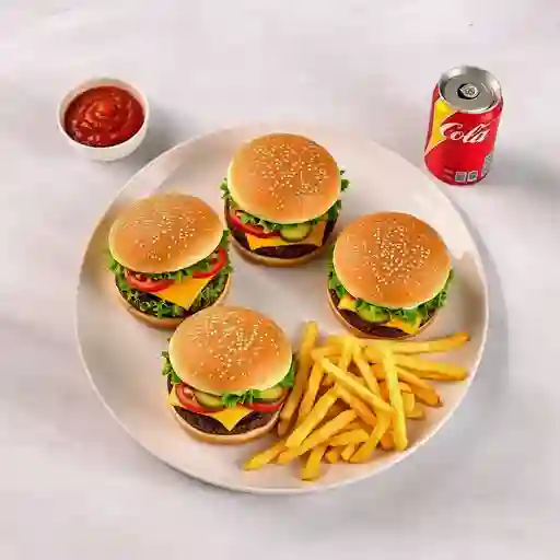 Combo 4 Hamburguesas