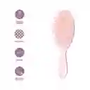 Cepillo Grande Cojín Ovalado Diamantes Shiny Pink Miniso