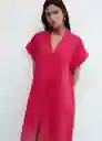 Vestido Ordago-A Fucsia Talla M Mujer Mango