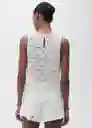Top Goose Offwhite Talla S Mujer Mango