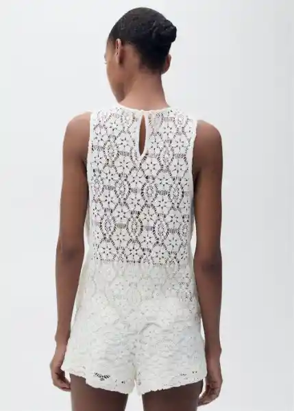 Top Goose Offwhite Talla S Mujer Mango