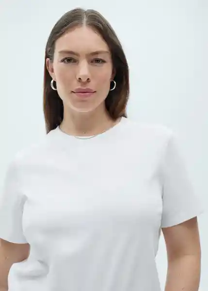 Camiseta Rita Blanco Talla L Mujer Mango