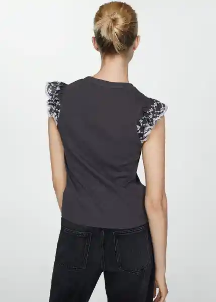 Top Lingui Antracita Talla Xs Mujer Mango