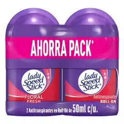 Desodorante Mujer Lady Speed Stick Floral Fresh 48H 50 mL x 2