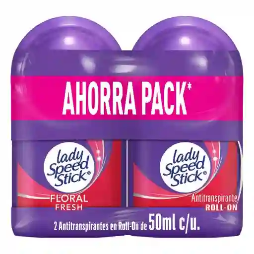 Desodorante Mujer Lady Speed Stick Floral Fresh 48H 50 mL x 2