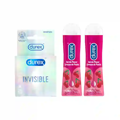 Combo Durex Condón Sensitivo Invisible + Durex Gel Lubricante