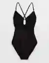 Vestido Aerie de Baño Negro Talla SMALL 5430073 American Eagle