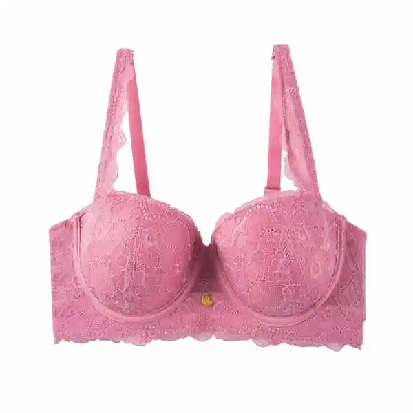 Lili Pink Brasier Íntima Gold Con Encaje Dama Talla 38