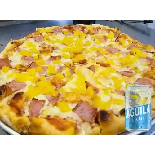 Cmb pzz hwiana+cerveza águila light330ml