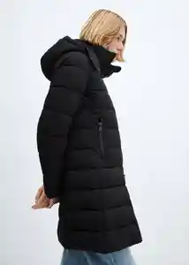 Abrigo Anorak Bego Negro Talla XS Mujer Mango