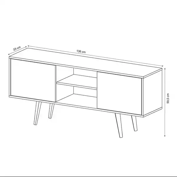 Muebles 2020 Mesa tv Ecuador Tabaco/Blanco