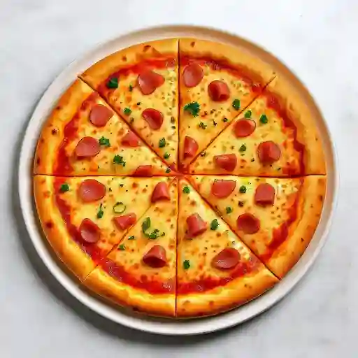 Pizza Jamón y Queso Mediana con Borde