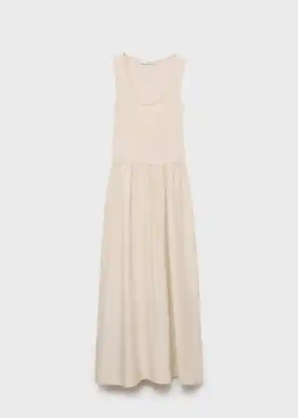 Vestido Valvi Crudo Talla M Mujer Mango
