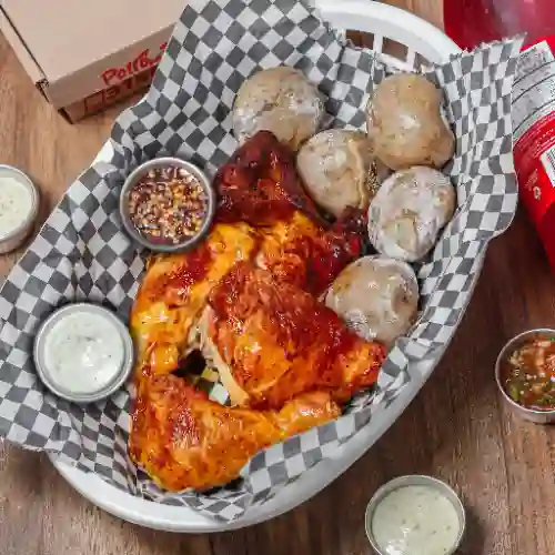 1/2 Pollo Asado + Papa Salada