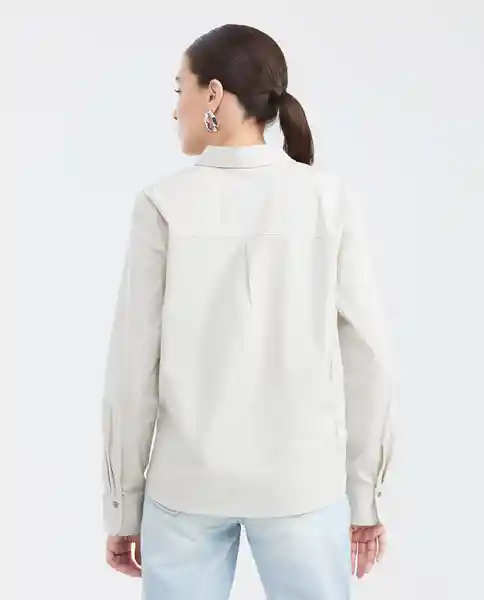 Camiseta Essential Poplin Crudo Beige Claro T L Chevignon
