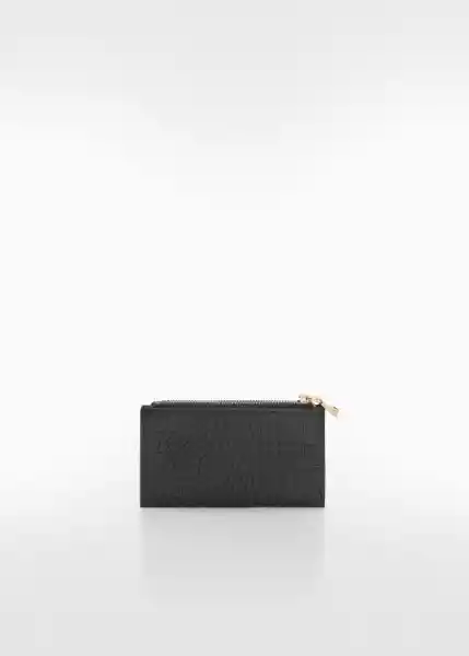 Monedero P Leticia Negro Talla 99 Mujer Mango