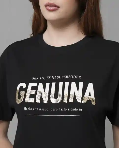 Camiseta Mujer Negro Talla XL 209G108_NEG194007 Rifle