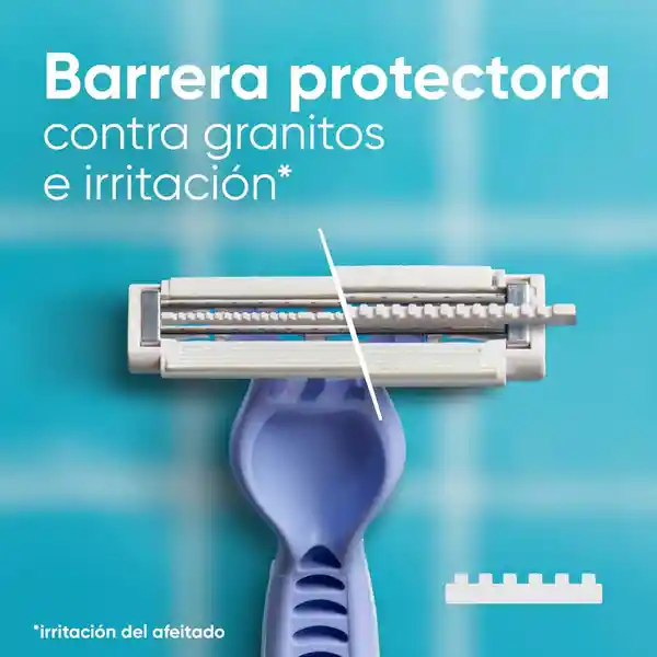 GILLETTE Venus Íntima Cuchilla de Afeitar Mujer Máquina de Afeitar Desechable con Barra Protectora para Área Íntima Depilación Zona Íntima 2 Uds