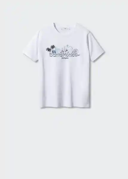 Camiseta Pstilubi Blanco Talla L Mujer Mango