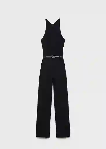 Enterizo Mono Singapur Negro Talla M Mujer Mango