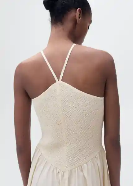 Vestido Fede Crudo Talla M Mujer Mango