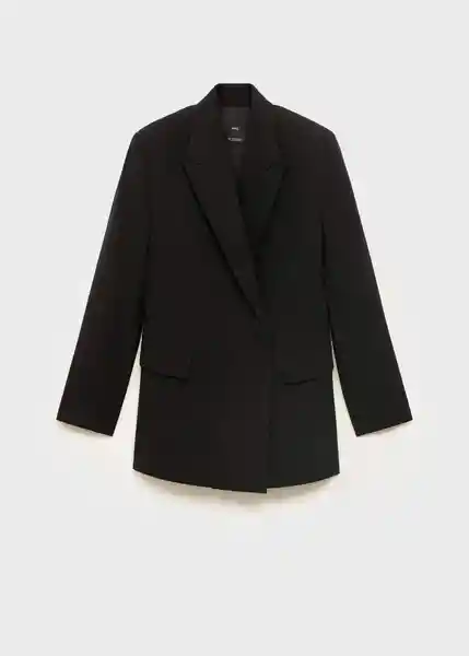 Blazer Americana Iguana Negro Talla M Mujer Mango