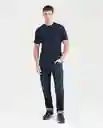 Camiseta Duotono Duck Masculino Azul Dark XL Chevignon