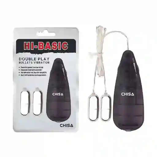 Chisa Double Play Bullets Vibrator Black / Silver