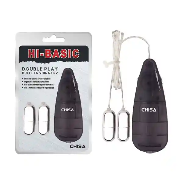 Chisa Double Play Bullets Vibrator Black / Silver