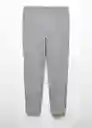 Pantalón Bologna Gris Talla 42 Hombre Mango