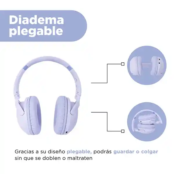 Audífonos Inalámbricos Life is For Fun Morado Mod Wb205 Miniso