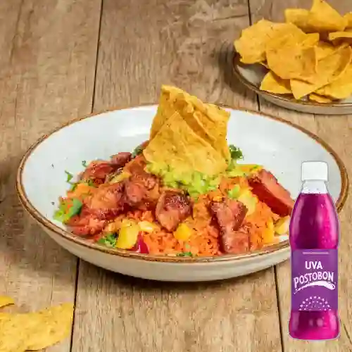 Combo Arroz Puebla + Uva Postobon 300 ml