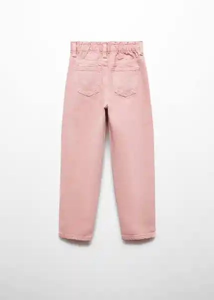 Jean Paperbag Niñas Rosa Talla 8 Mango