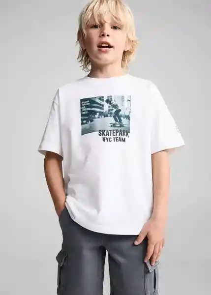 Camiseta Team Off White Talla 08 Niños Mango
