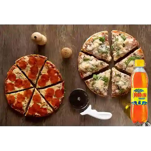 Combo Pizzeta 2 Sabores + Colombiana 350 ml