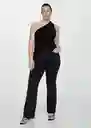 Jean Fiona Tejano Negro Talla 44 Mujer Mango