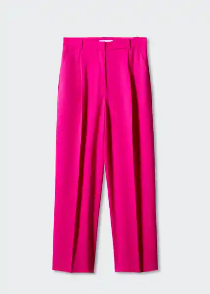 Pantalón Monchi Fucsia Talla 38 Mujer Mango