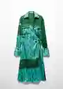 Vestido Monik Azul Talla XL Mujer Mango
