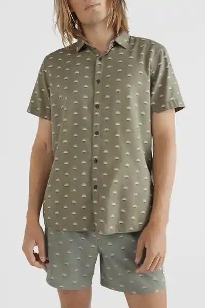 ONeill Camisa Aop Chambray am Verde Talla S