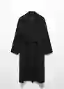 Abrigo London Negro Talla 24 Mujer Mango
