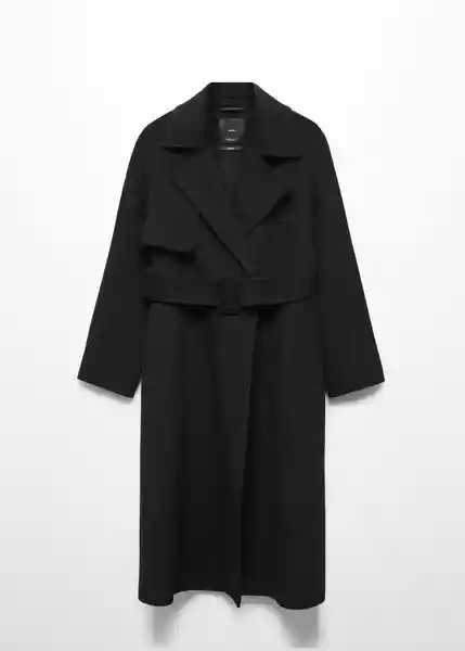 Abrigo London Negro Talla 24 Mujer Mango