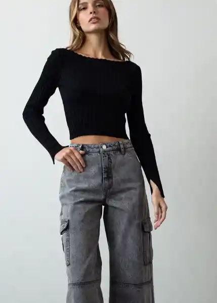 Jean Gaby Gris Husky Talla10 Mujer 491G373 Naf Naf
