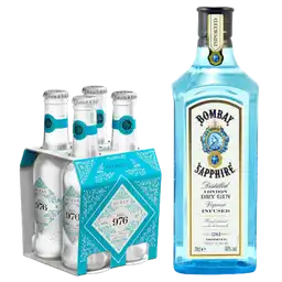 Combo Ginebra Bombay Sapphire + Mil 976 Agua Tónica Artesanal Ocean