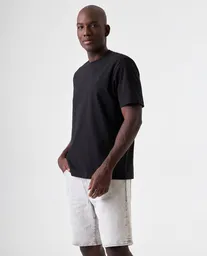 Camiseta Hombre Negro Talla L 842G012_NEG194004 Americanino